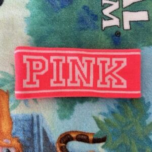 PINK by VICTORIA'S SECRET Graphic Print Pink Knit Sport Headband Womens One Size